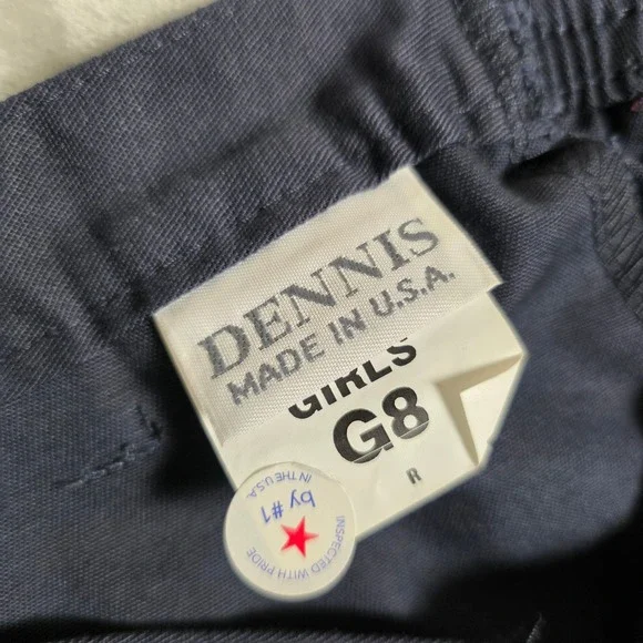 Dennis Uniform Shorts Girls G8 Navy New Pleated Cuffed School Uniform 4050 - Picture 2 of 11